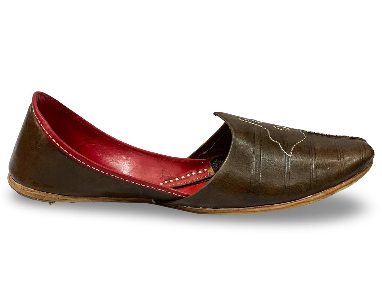 dark brown punjabi jutti