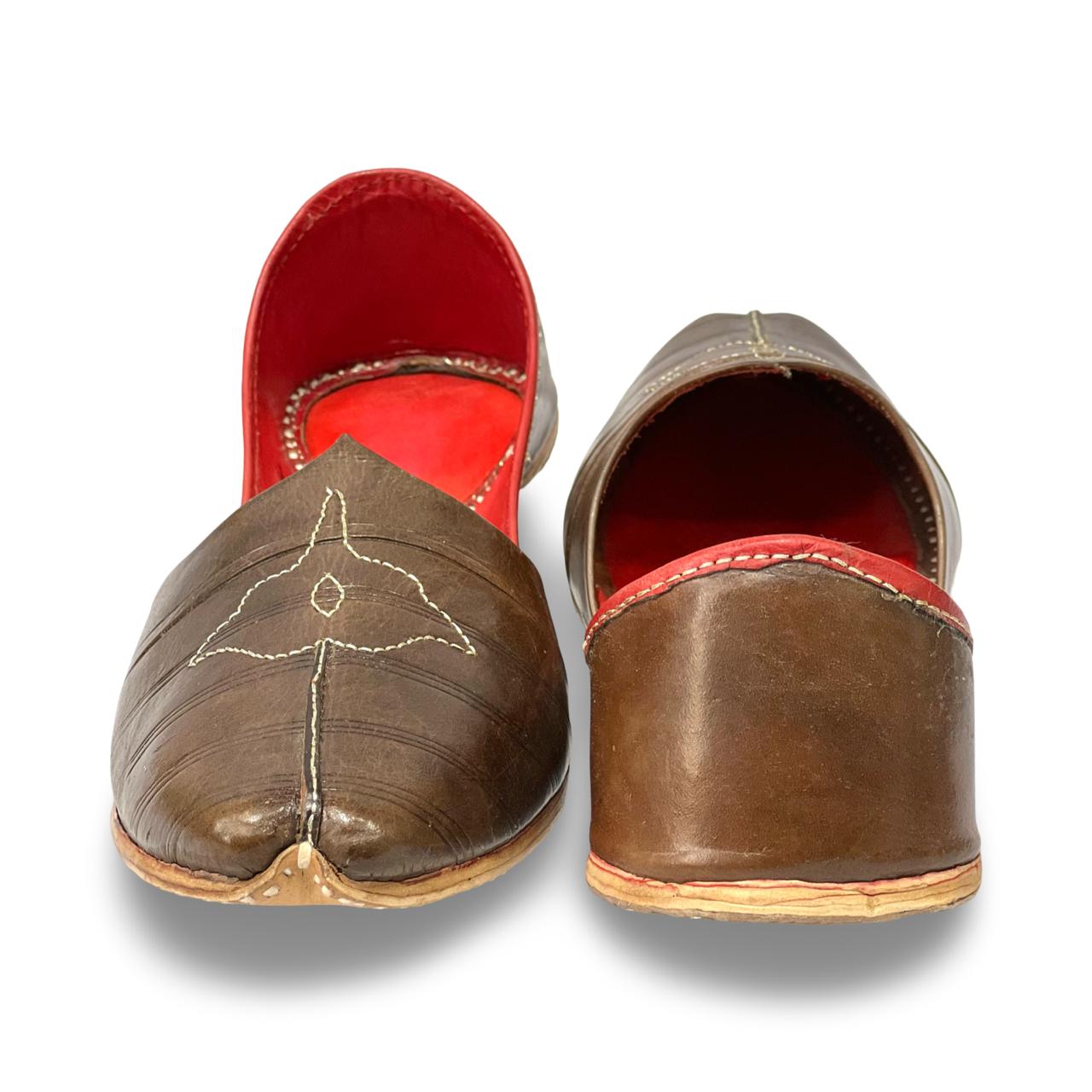 dark brown punjabi jutti