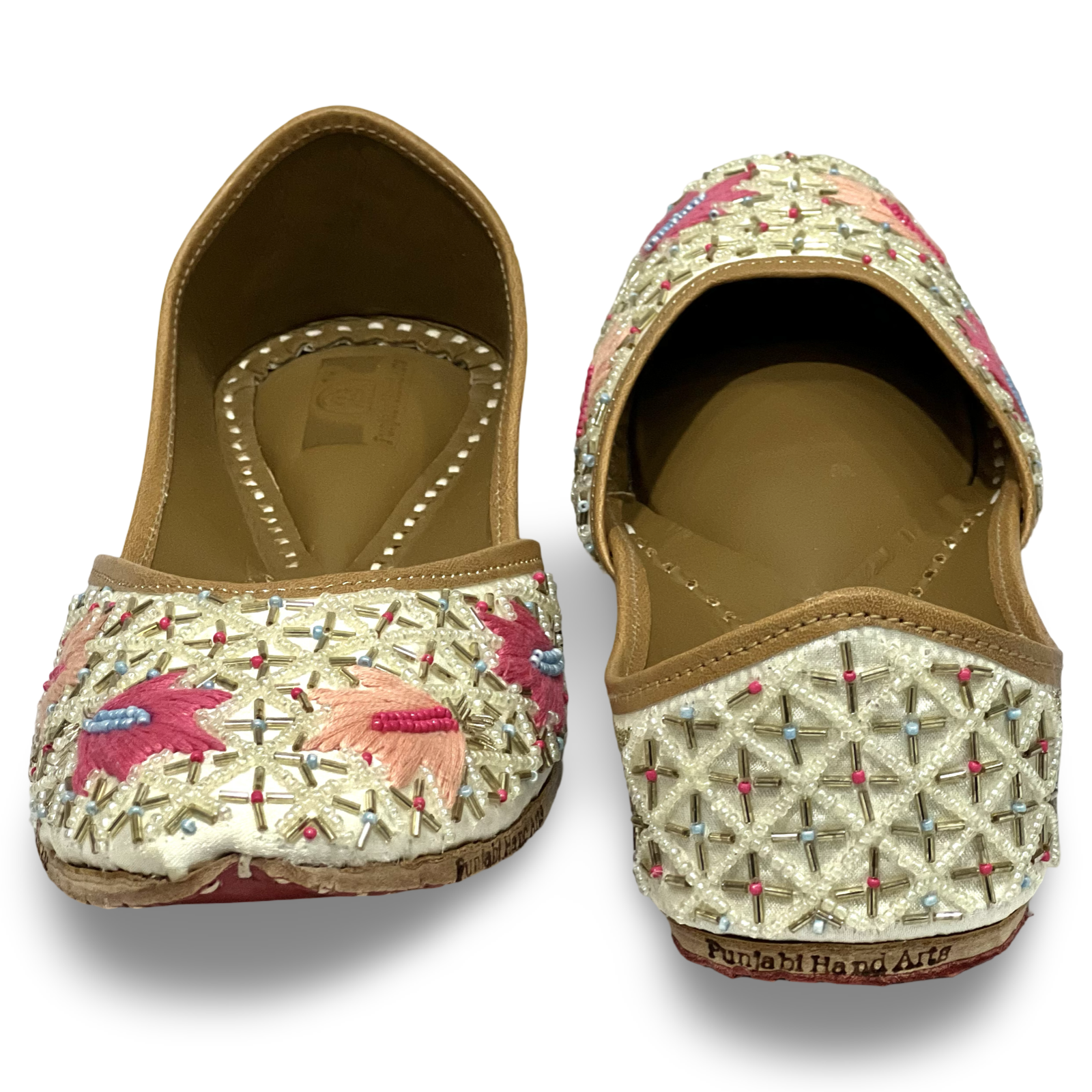 pha || women's embroidered floral jutti, traditional indian punjabi jutti,soft leather punjabi jutti