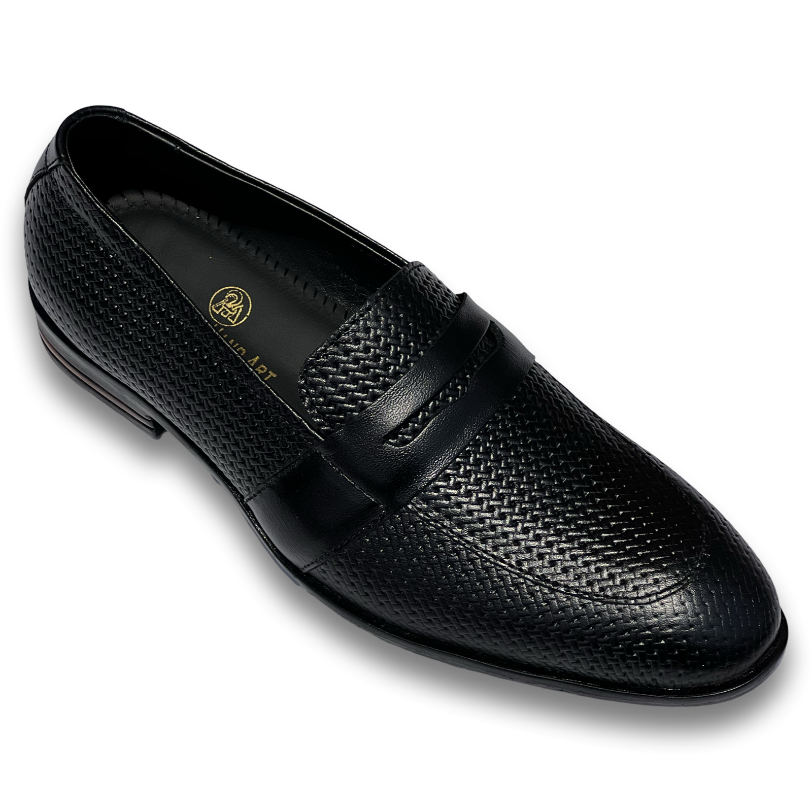 gravura || pha party loafer slip on full embossed leather shoes for men | genuine leather shoes