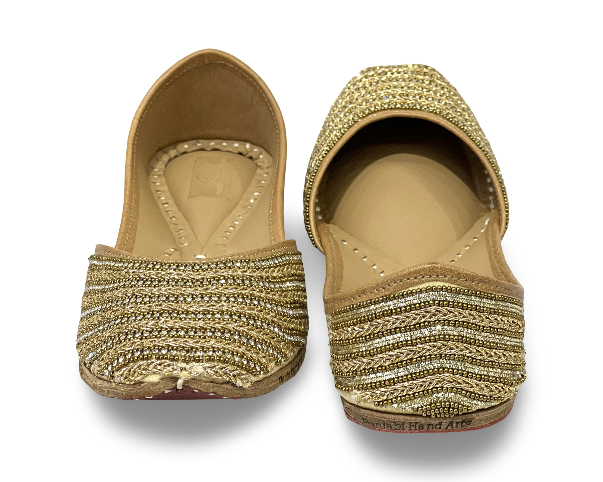 pha || traditional woven gold metallic punjabi jutti, handcrafted design, ethnic style
