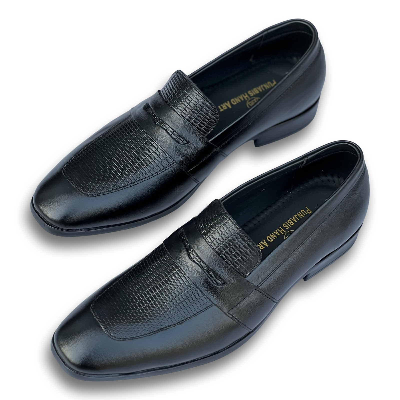 molvano || pha block heel penny shoes for men | embossed leather | flat loafer shoes | genuine leather shoes