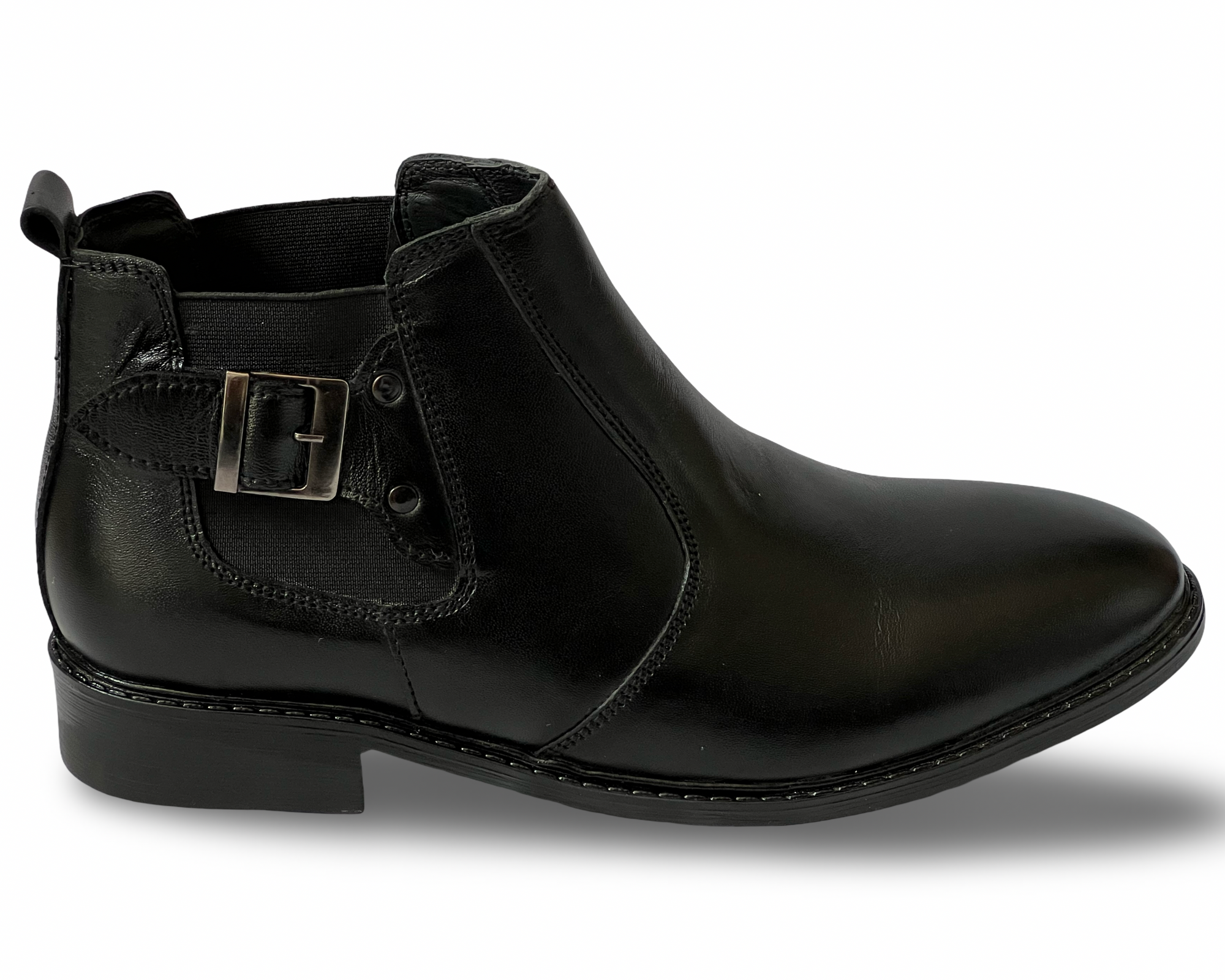 monarque || pha men's chelsea ankle boots,side buckle detail, classic design | formal office & casual wear shoes | genuine leather shoes