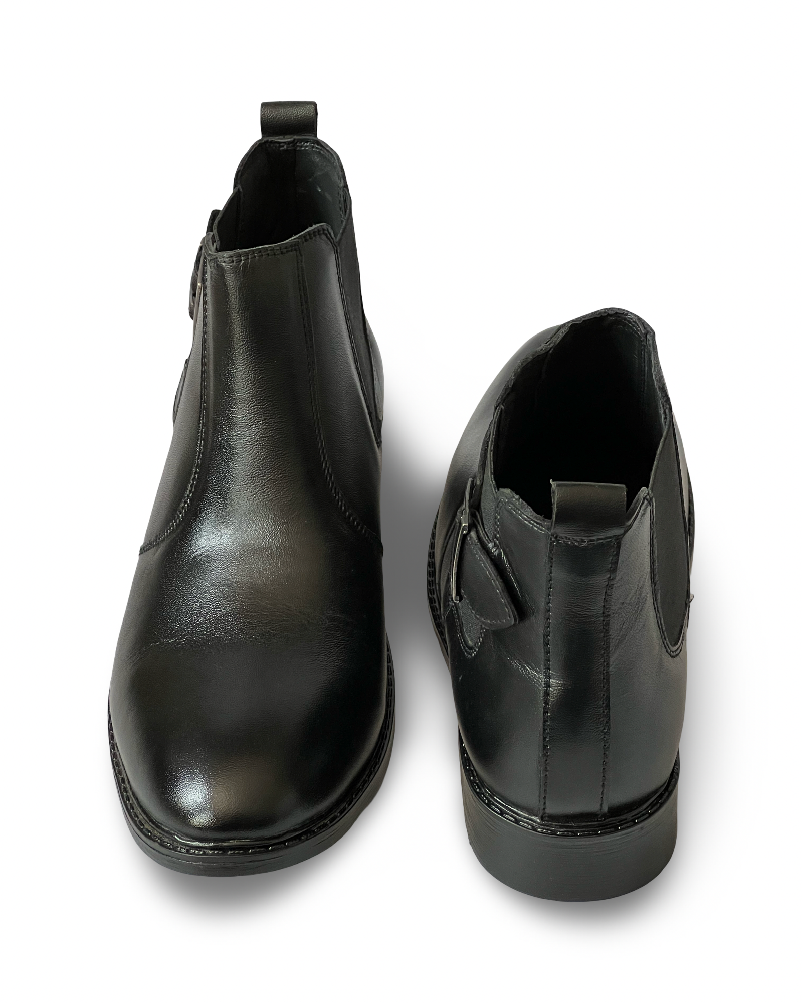 monarque || pha men's chelsea ankle boots,side buckle detail, classic design | formal office & casual wear shoes | genuine leather shoes