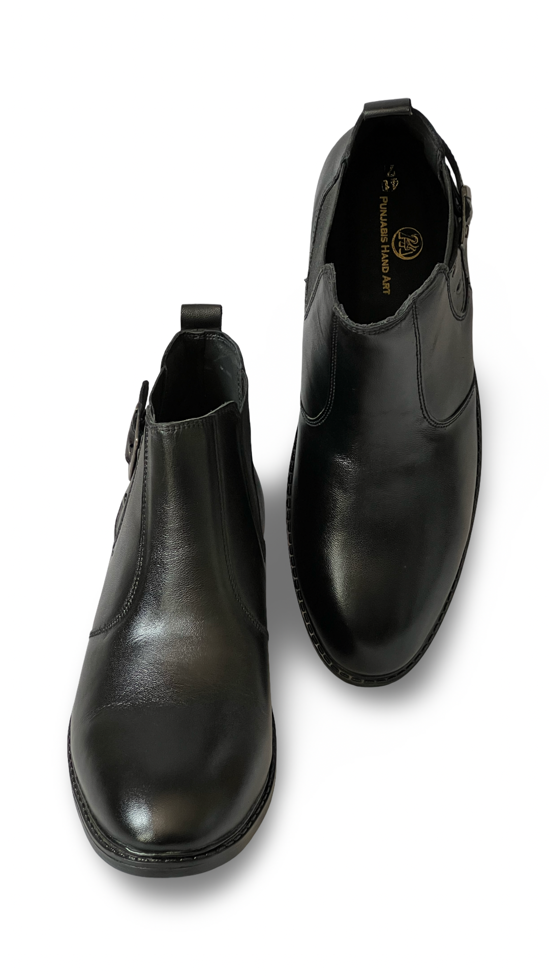 monarque || pha men's chelsea ankle boots,side buckle detail, classic design | formal office & casual wear shoes | genuine leather shoes