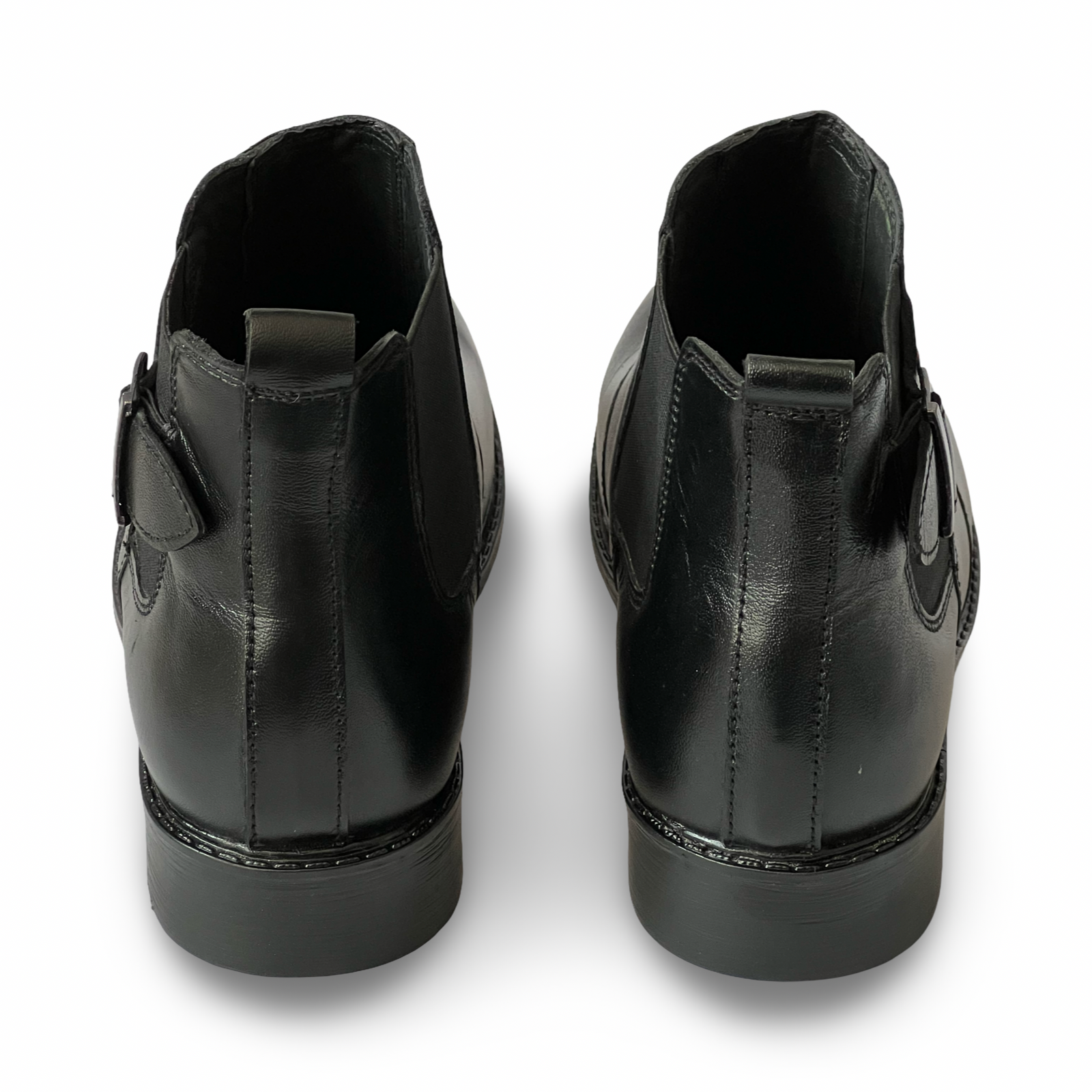 monarque || pha men's chelsea ankle boots,side buckle detail, classic design | formal office & casual wear shoes | genuine leather shoes