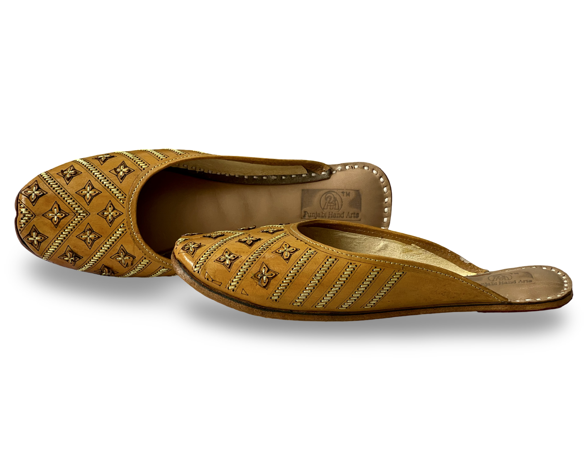 pha || women's traditional handcrafted leather mojari flats back open jutti | dailywear punjabi juttis