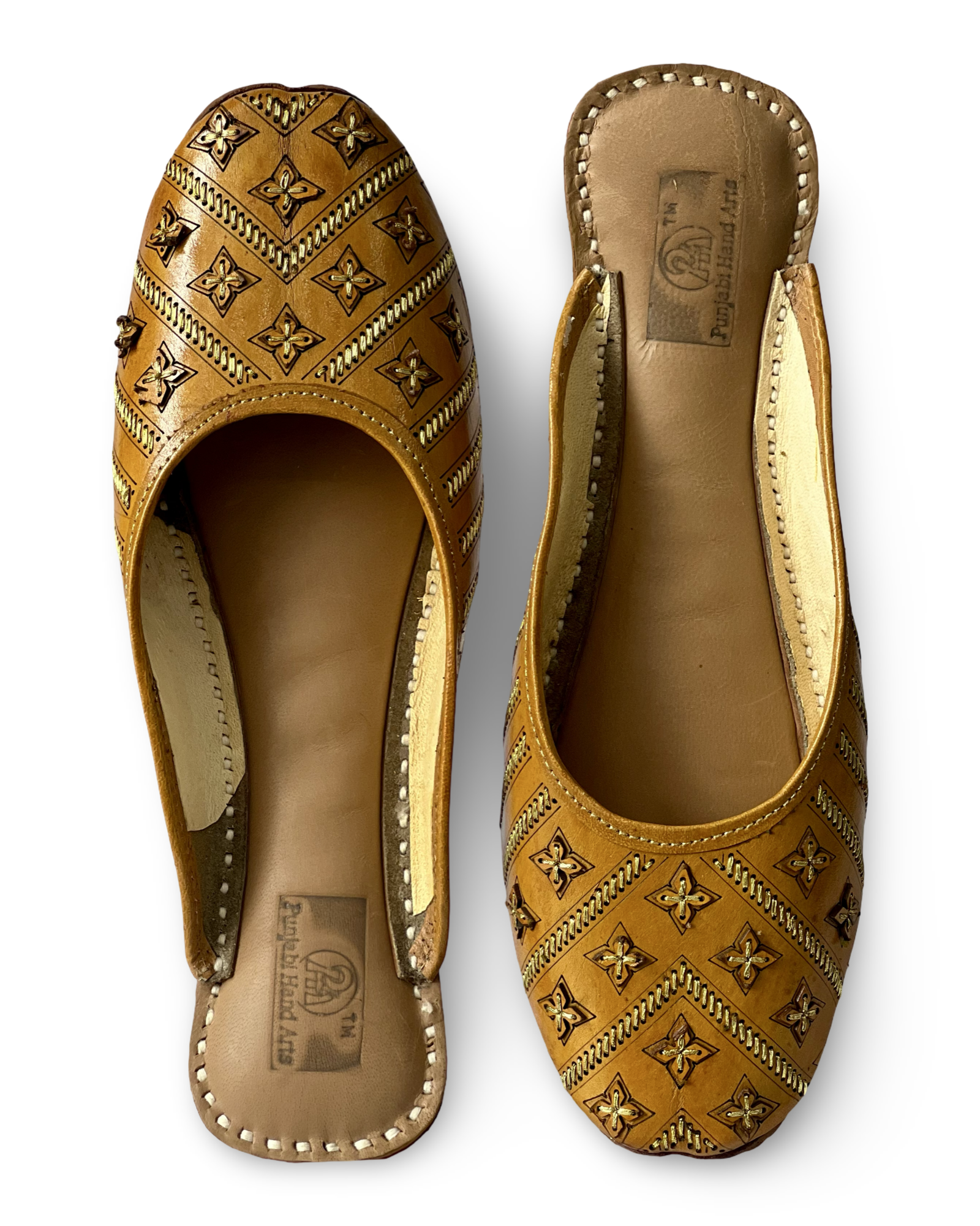 pha || women's traditional handcrafted leather mojari flats back open jutti | dailywear punjabi juttis