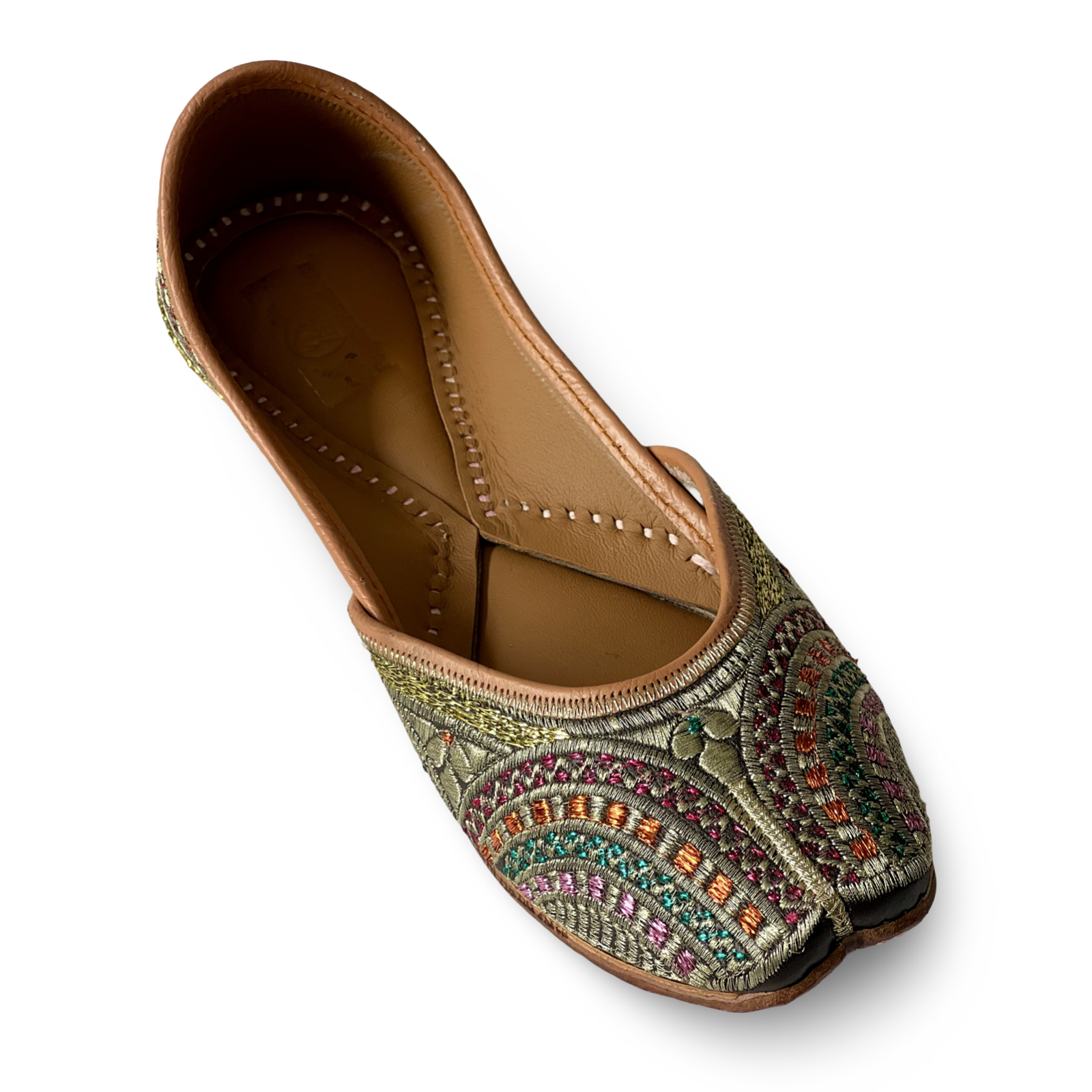 pha || women's traditional embroidered punjabi jutti, handcrafted multi coloured ethnic juttis, leather punjabi jutti