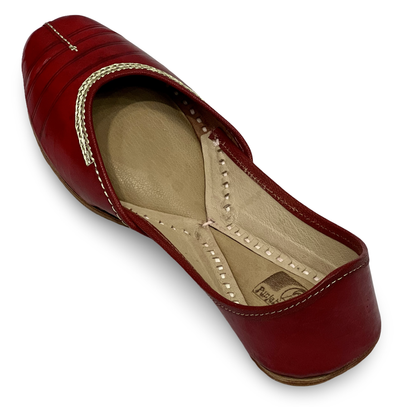 pha || women's traditional leather punjabi jutti, red,orange,black,brown, handcrafted slip on punjabi juttis